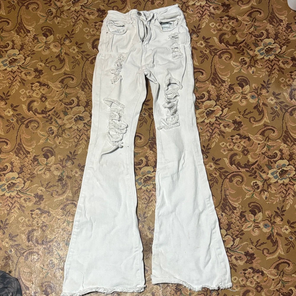 SHEIN Light Blue Flare & Wide Leg Jeans